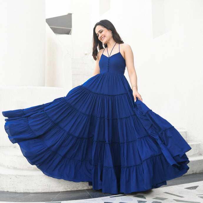 Admiral Cotton Backless Dress